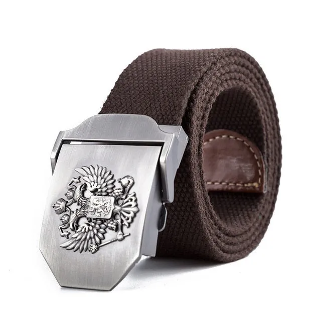 Russian National Emblem Canvas Tactical Belt