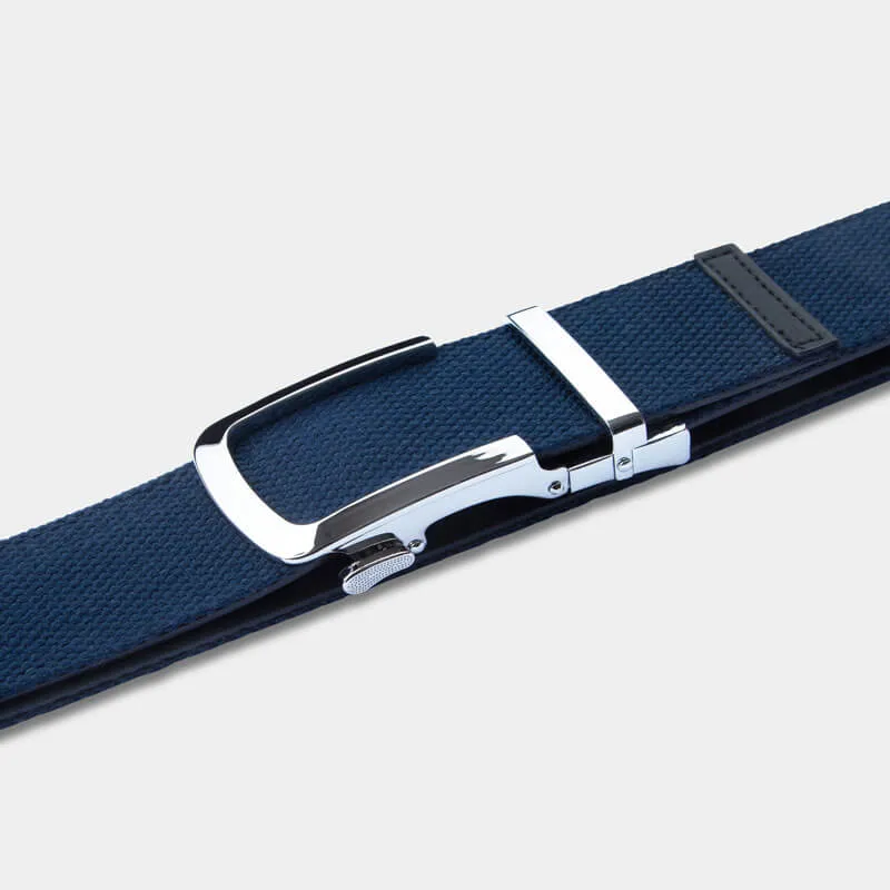 Silver | Canvas Belt