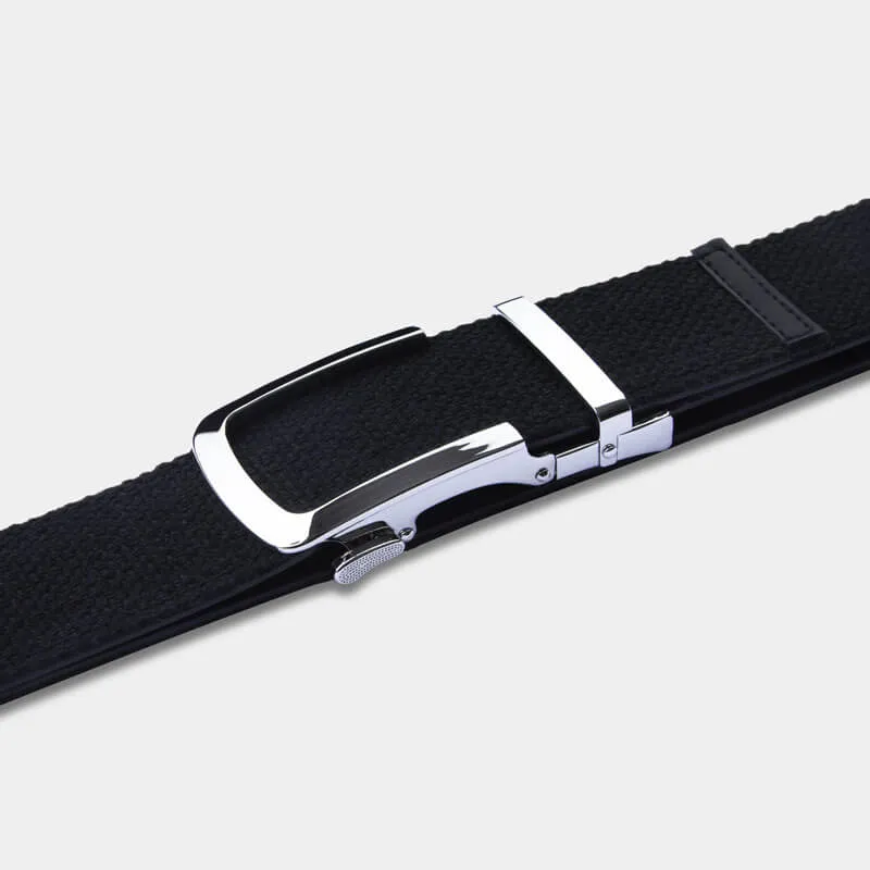 Silver | Canvas Belt