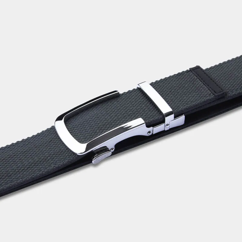 Silver | Canvas Belt