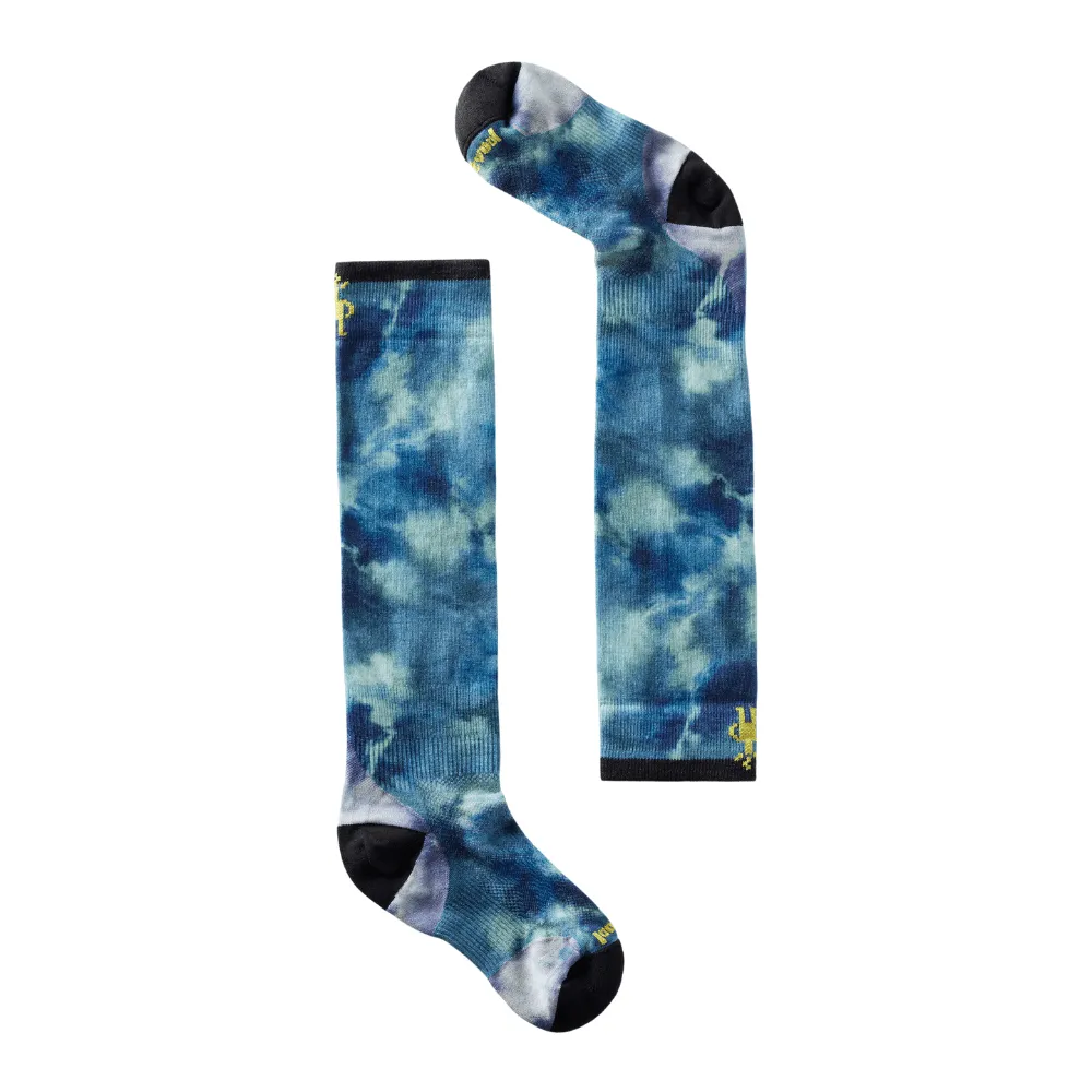 Smartwool Junior Ski Zero Cushion Tie Dye Print OTC Socks