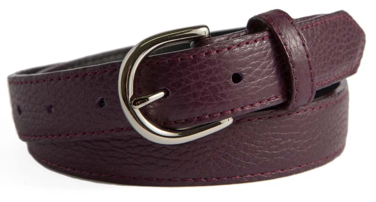 Soho Belt, (1") Shiny Silver Buckle