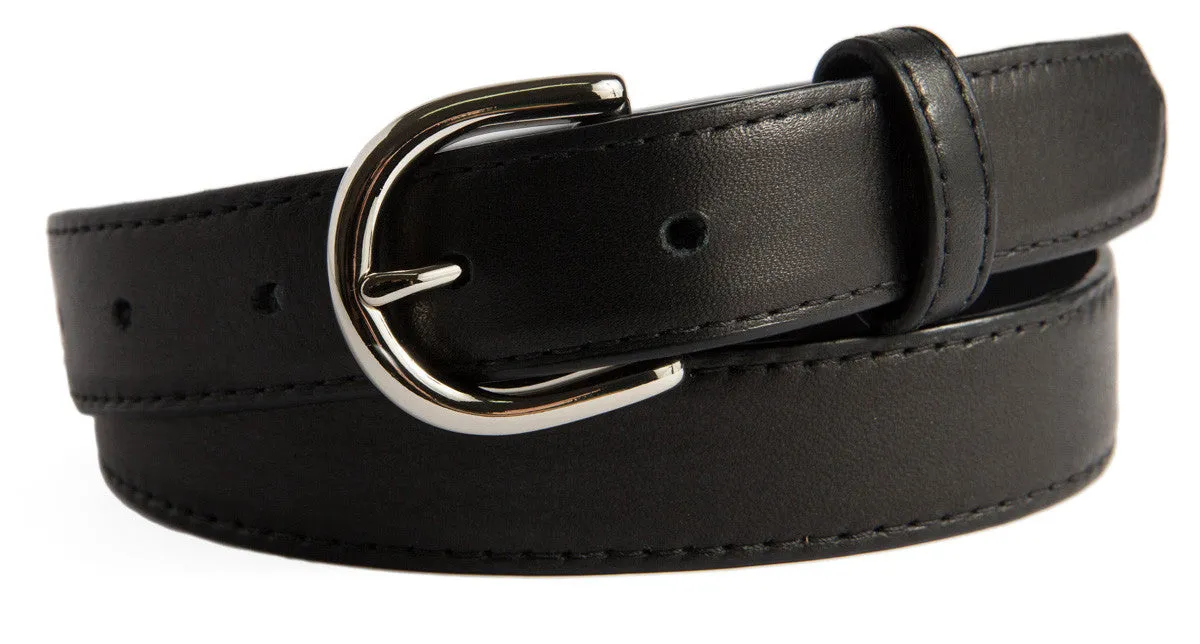 Soho Belt, (1") Shiny Silver Buckle