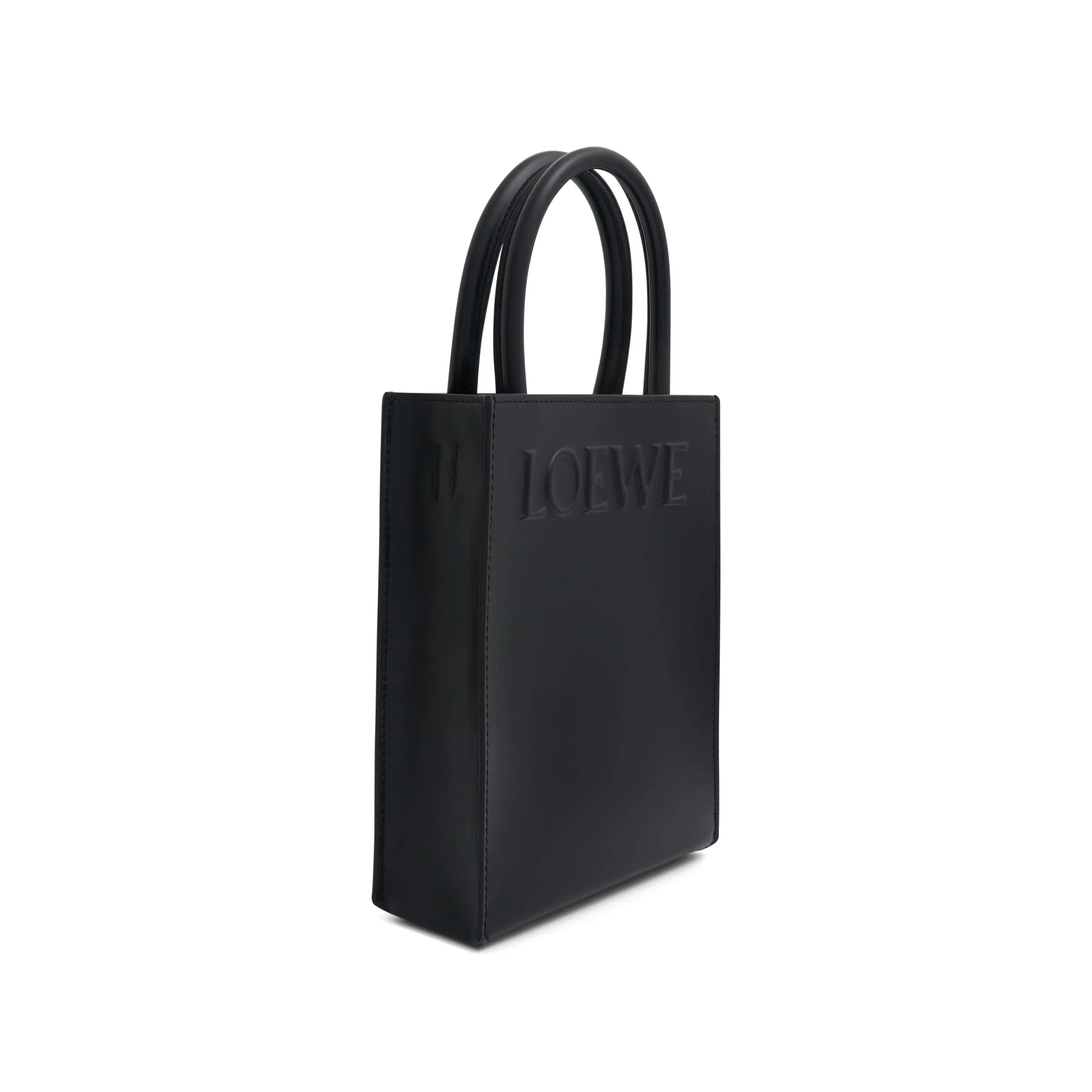 Standard A5 Tote Bag in Sleek Calfskin in Black