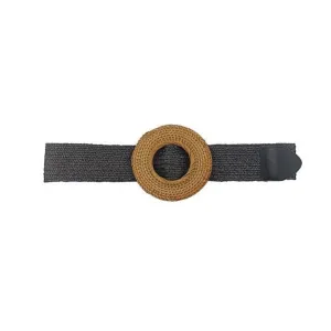 Tighten Up Modern Straw Belt Wide Round Buckle