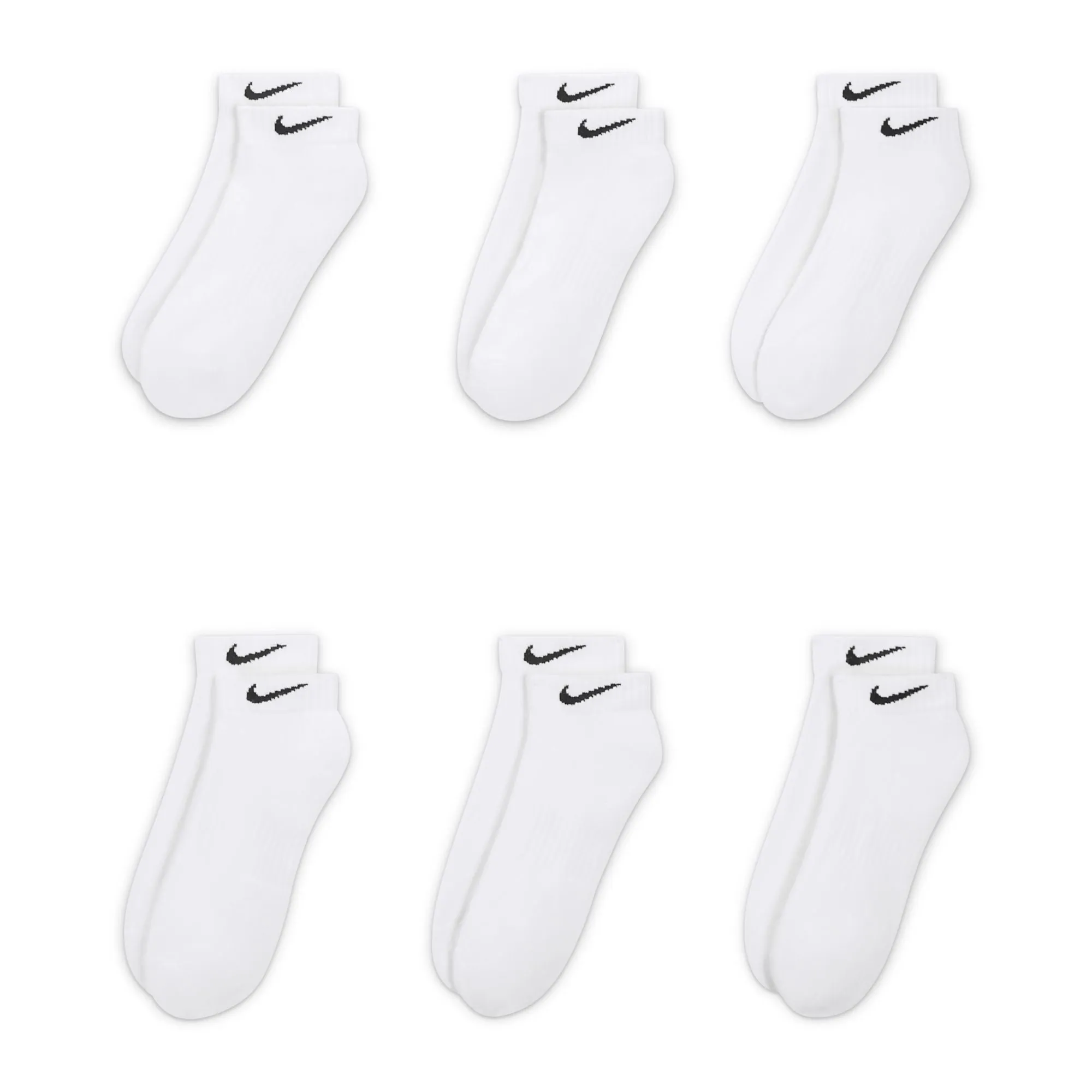 TRAINING LOW SOCKS "WHITE" (6 PACK)