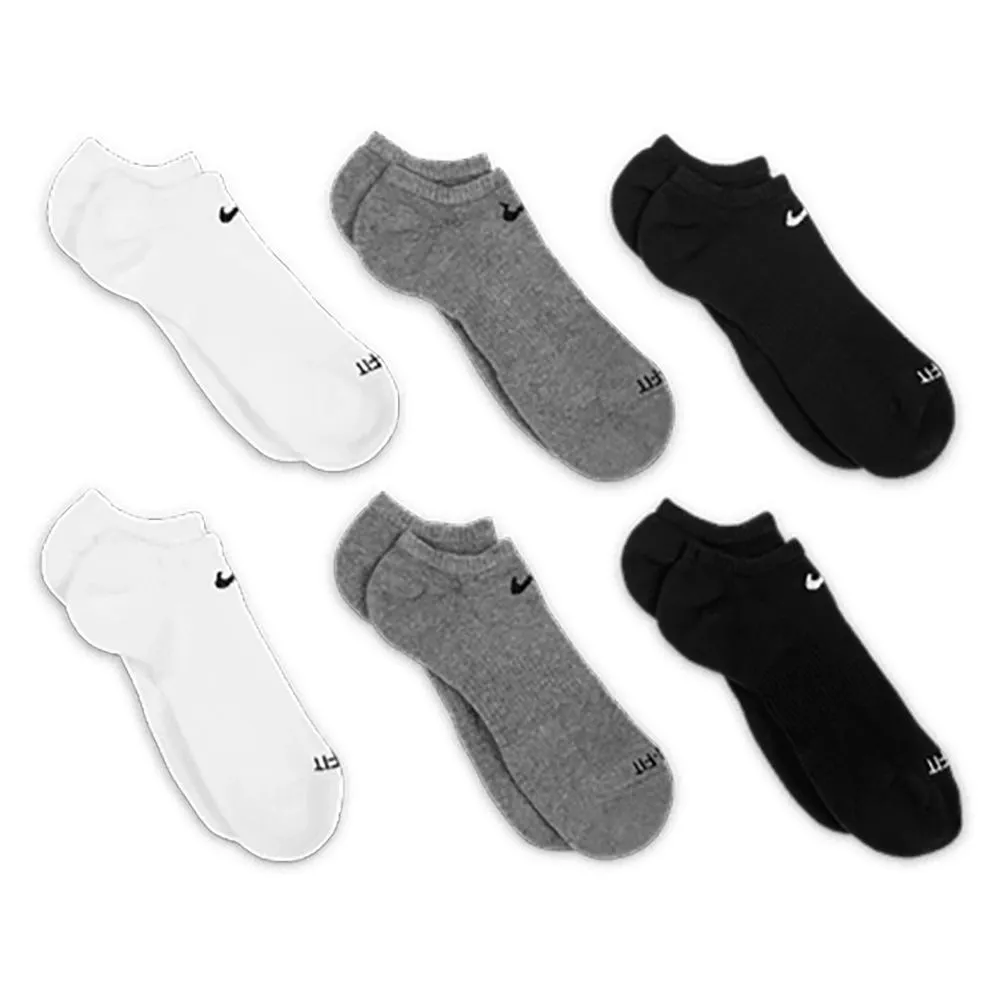 Unisex Everyday Plus Cushion No Show Socks 6 Pack