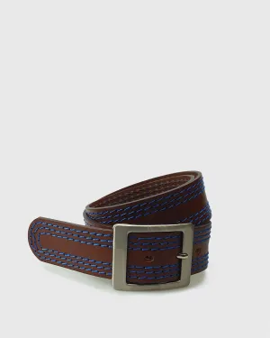 VINCENT& FRANKS / ROUGE 693 ITA ST TAN LEATHER BELT