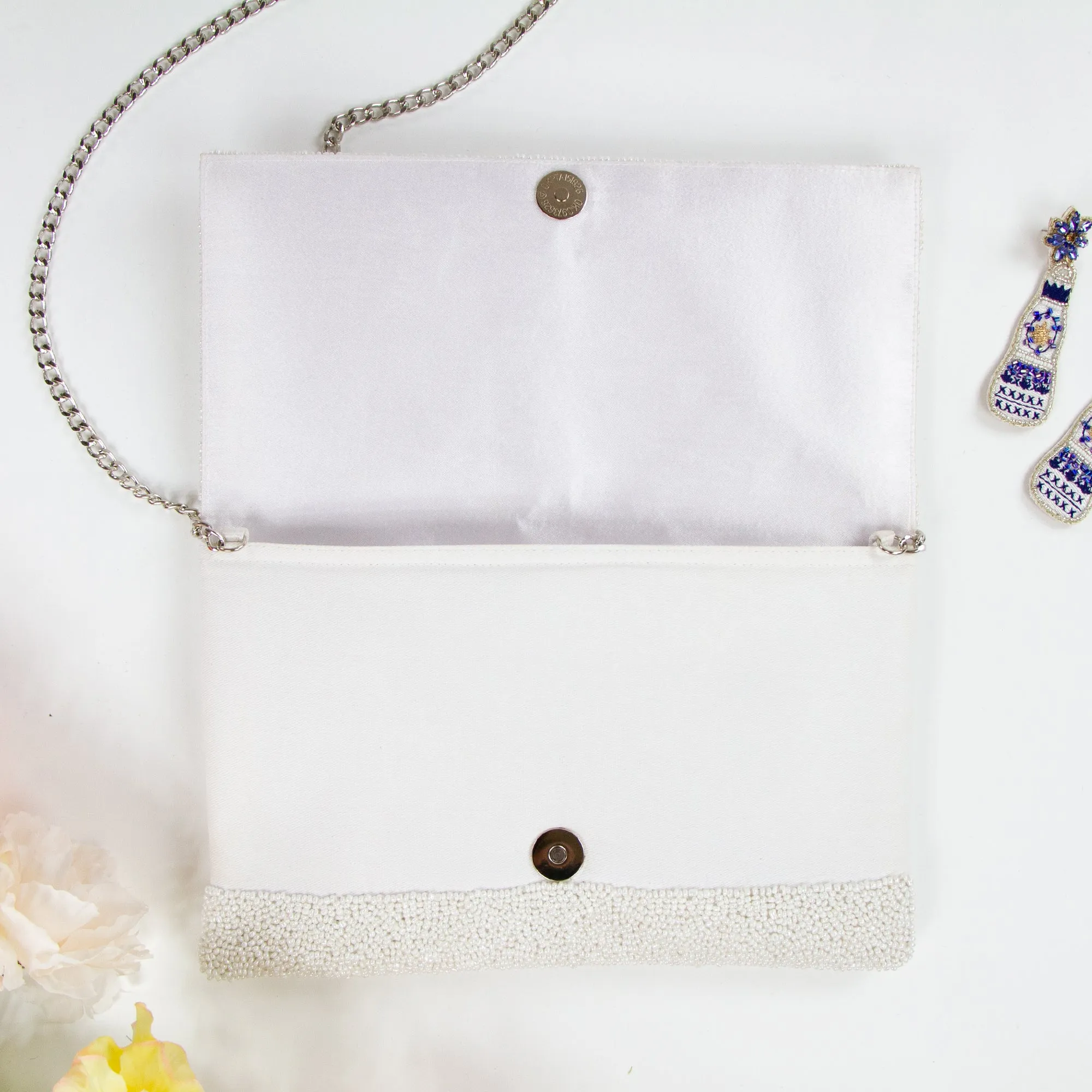 White Bridal Clutch Bag