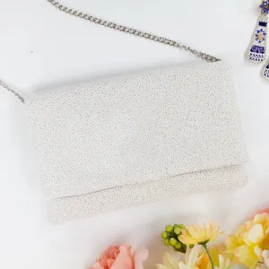 White Bridal Clutch Bag