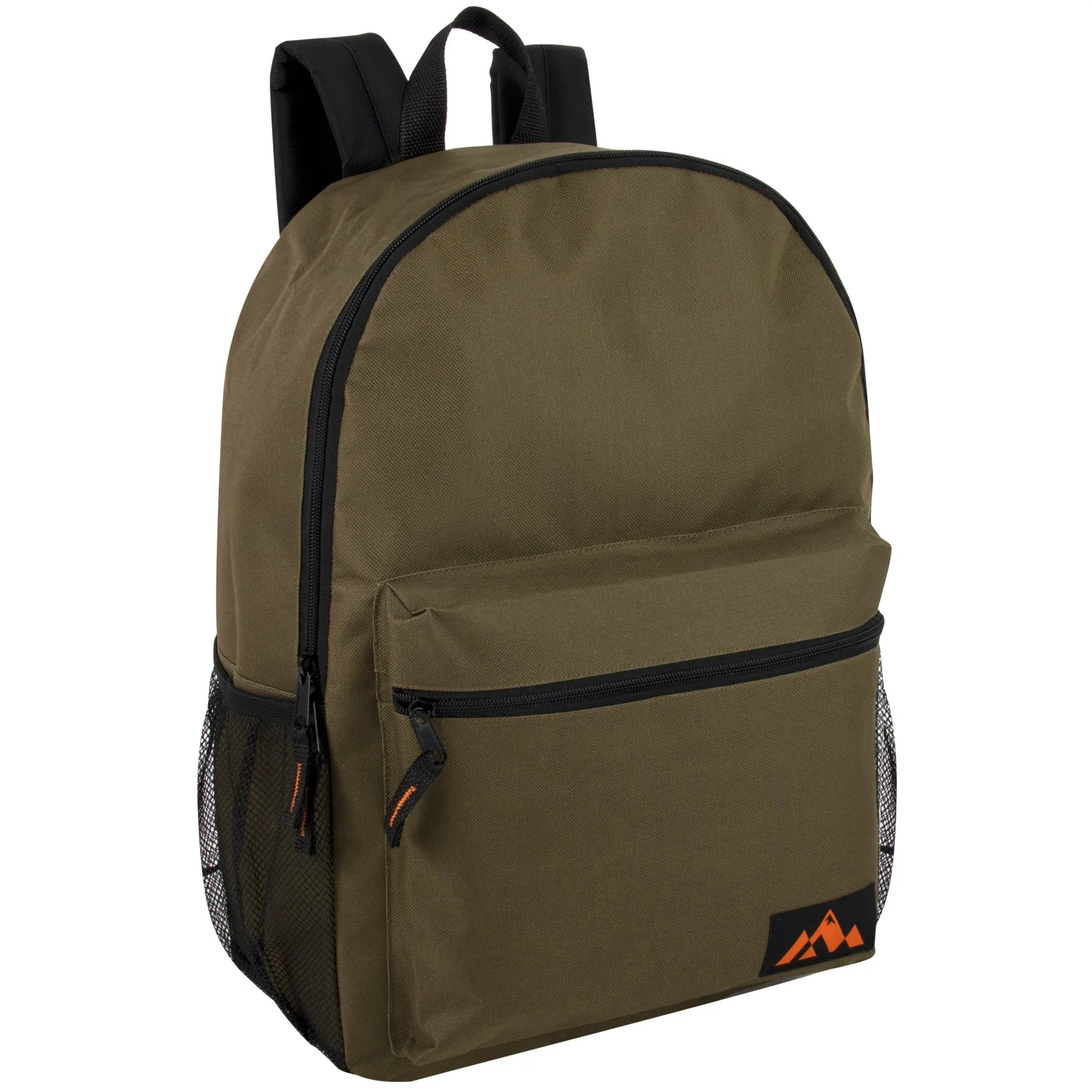 Wholesale 46cm Backpack 25L Capacity With Side Pocket - 5 Dark Colours