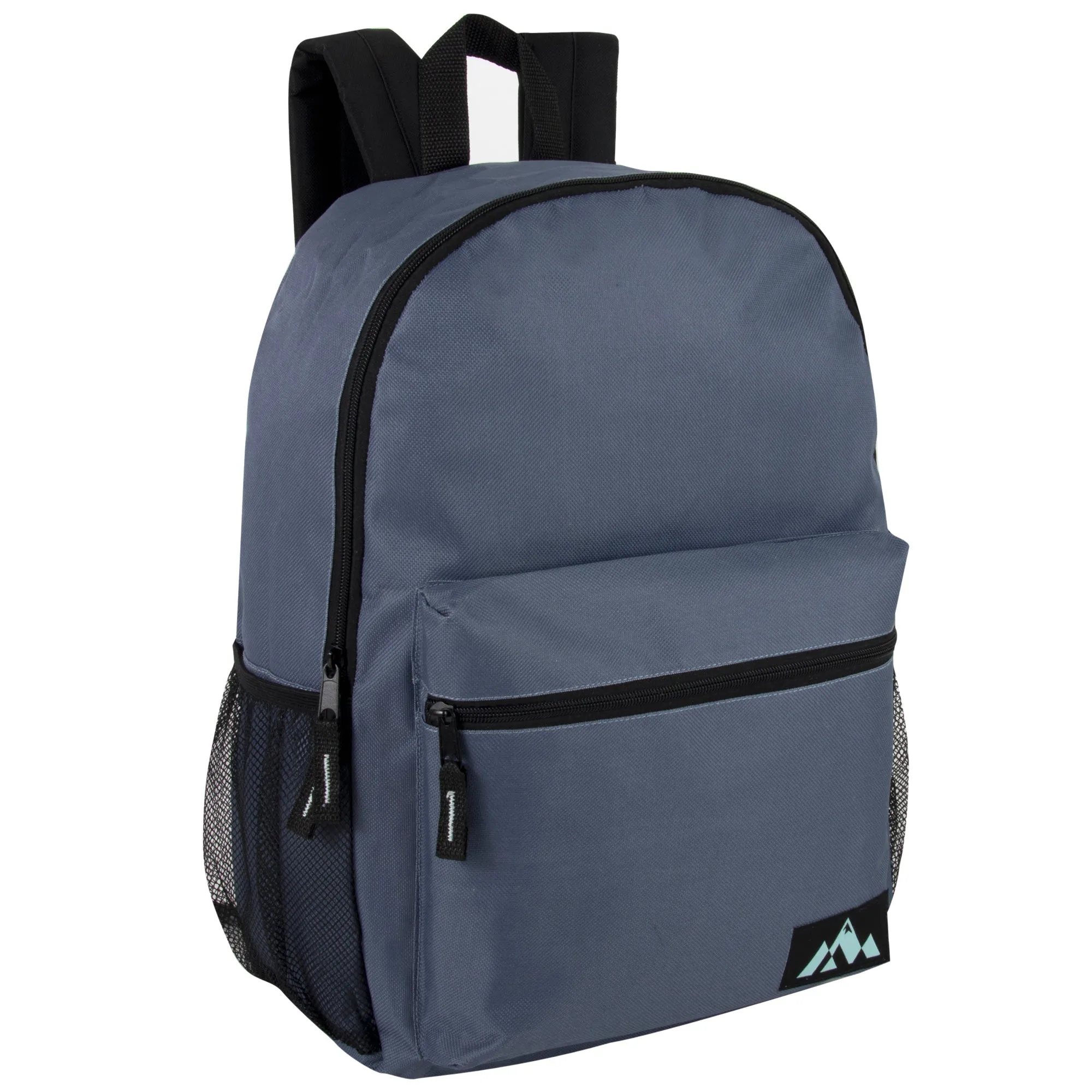 Wholesale 46cm Backpack 25L Capacity With Side Pocket - 5 Dark Colours