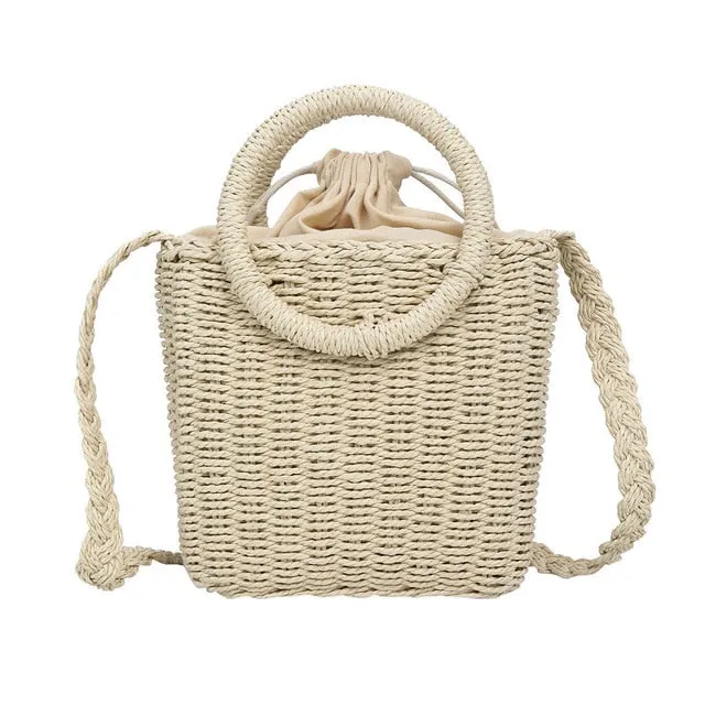 Women Straw Woven Handbag Versatile Crossbody Bags