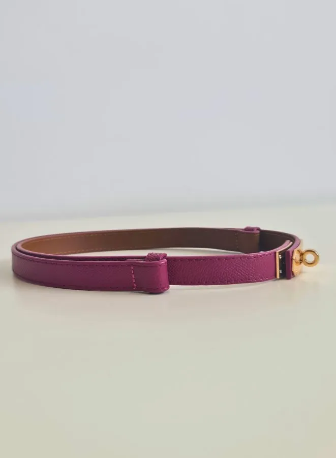 Women's Skinny Leather Belt Thin Waist Belts with Metal Buckle