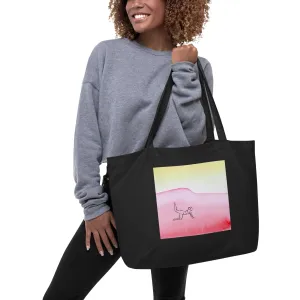 Zen Watercolor 1 Large organic tote bag